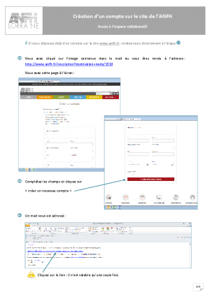 Instances : Créer son compte et son accès à l'Espace Collaboratif "INSTANCES"