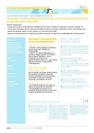 Détecter au plus tôt les situations d'inaptitude et les postes à risques