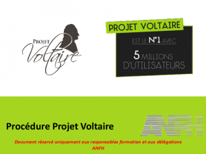 Procédure d'inscription des agents au Projet Voltaire