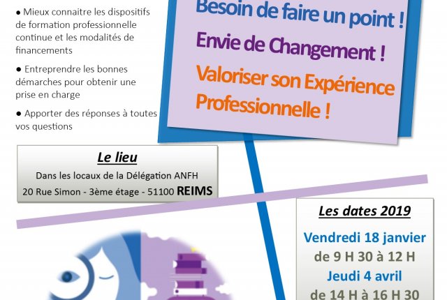 Les réunions d'information sur les 3 dispositifs CFP, Bilan de Compétences et Congé VAE