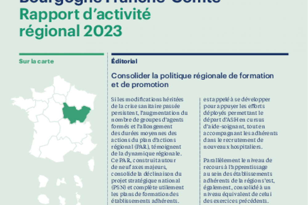 Rapport d'activité 2023 - Bourgogne-Franche Comté