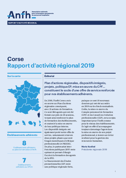Rapport d'activité 2019 - Corse