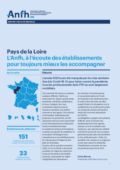 Rapport d'activité 2020 - Pays-de-la-Loire