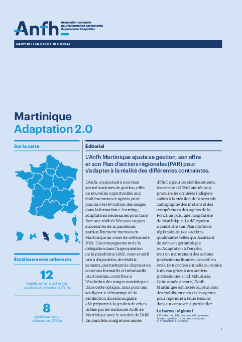Rapport d'activité 2021 - Martinique