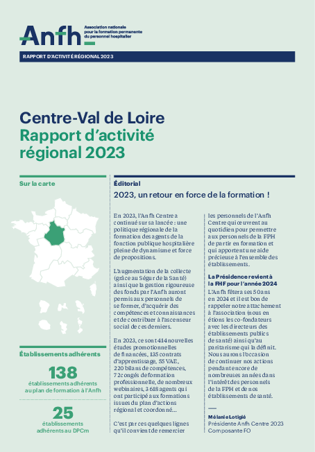 Rapport d'activité 2022 - CENTRE-VAL DE LOIRE