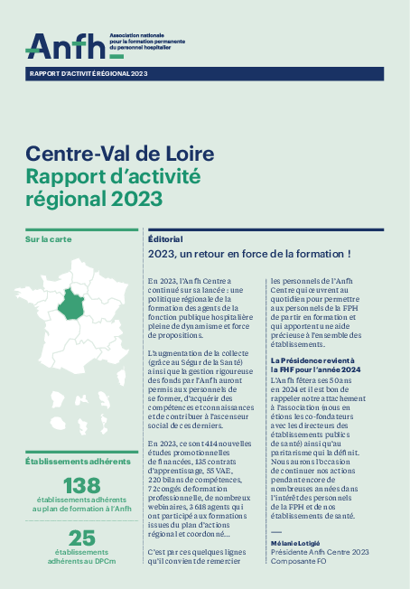 Rapport d'activité 2023 - Centre Val de Loire