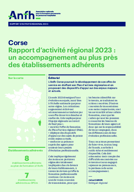 Rapport d'activité 2023 - Corse