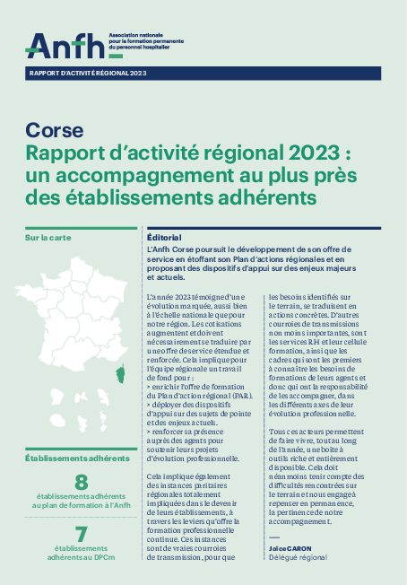Rapport d'activité 2023 - Corse