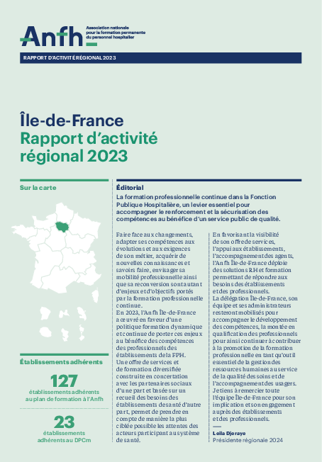 Rapport d'activité 2023 - Ile-de-France