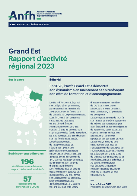 Rapport d'activité 2023 - Grand Est