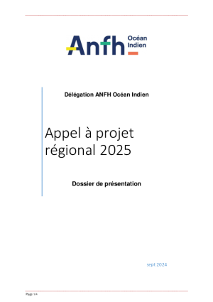 Dossier de présentation-Appel à projet régional ANFH 2025